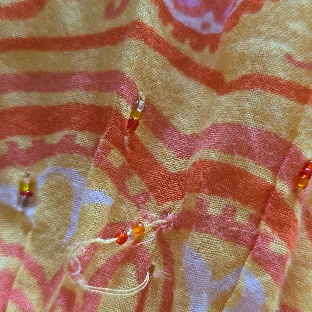 GAP Kids Vibrant Orange &  Pink Floral Sundress - Size 8 (IMPERFECT)